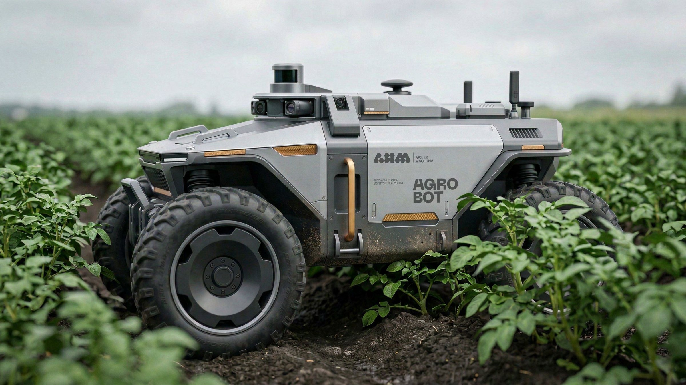 Ровер AXM AGRO-BOT в поле